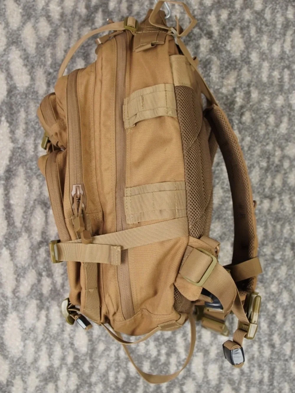 Condor Compact Assault Pack Small Backpack Tan Beige Hiking Outdoor Multi Pocket